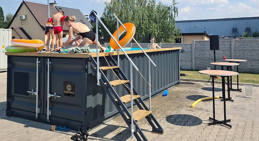 Containerschwimmbecken 6,2m x 2,5m gebrauchsfertig, Komfortpaket-Neu