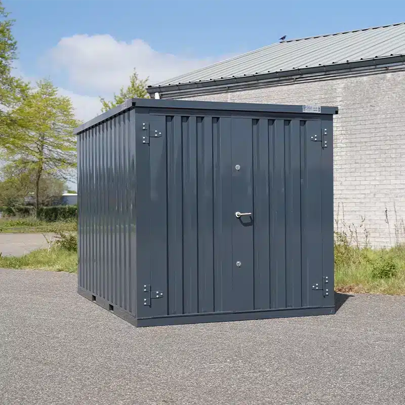 Container 3 x 2 Meter Doppeltür an der kurzen Seite Anthrazit RAL 7016-Neu – Bild 2