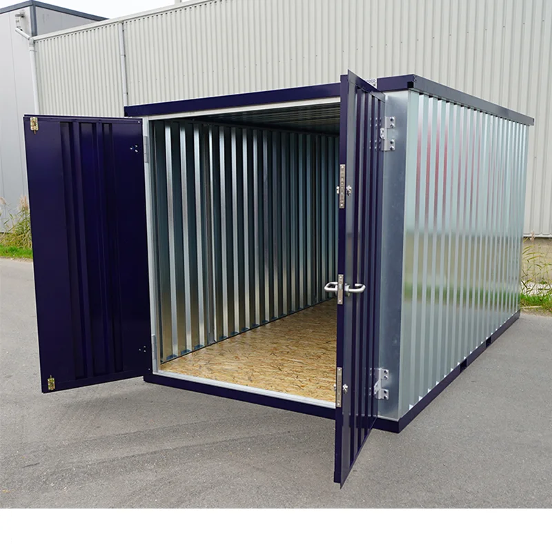 Stahlblauer Wechselcontainer 3 x 2 Meter – mit Doppeltür-Neu – Bild 3