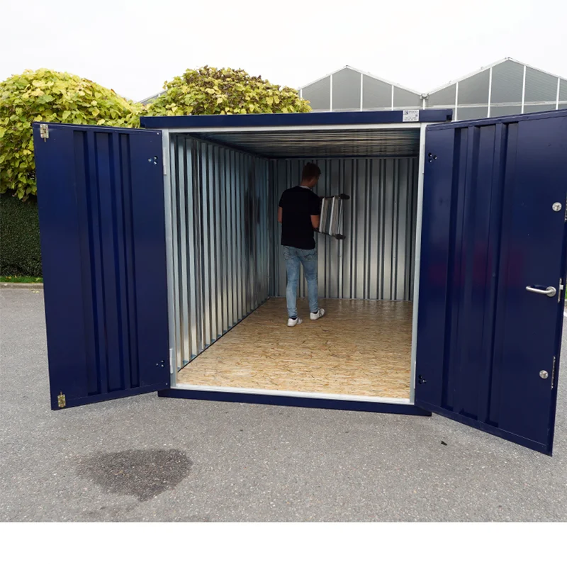 Stahlblauer Wechselcontainer 3 x 2 Meter – mit Doppeltür-Neu – Bild 2