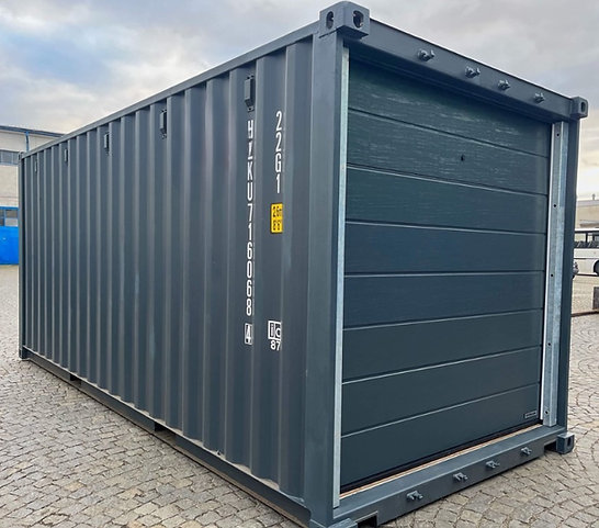 20-Fuß-Transportcontainer mit Garagen-Sektionaltoren-Neu