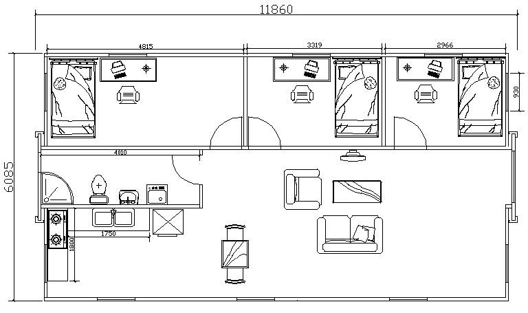 Tiny House XXL-Container / faltbares Luxus-Chalet – 40 Fuß / 12 Meter-Neu – Bild 15